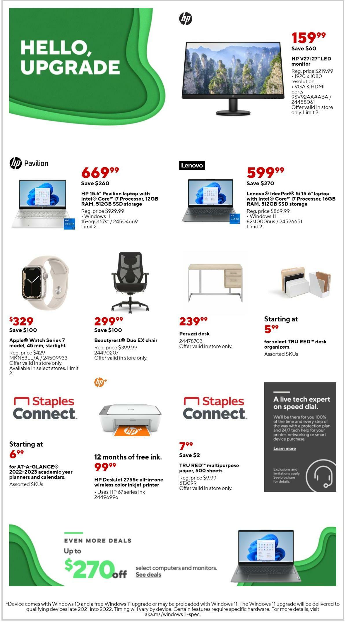 Staples Weekly Ad from September 11