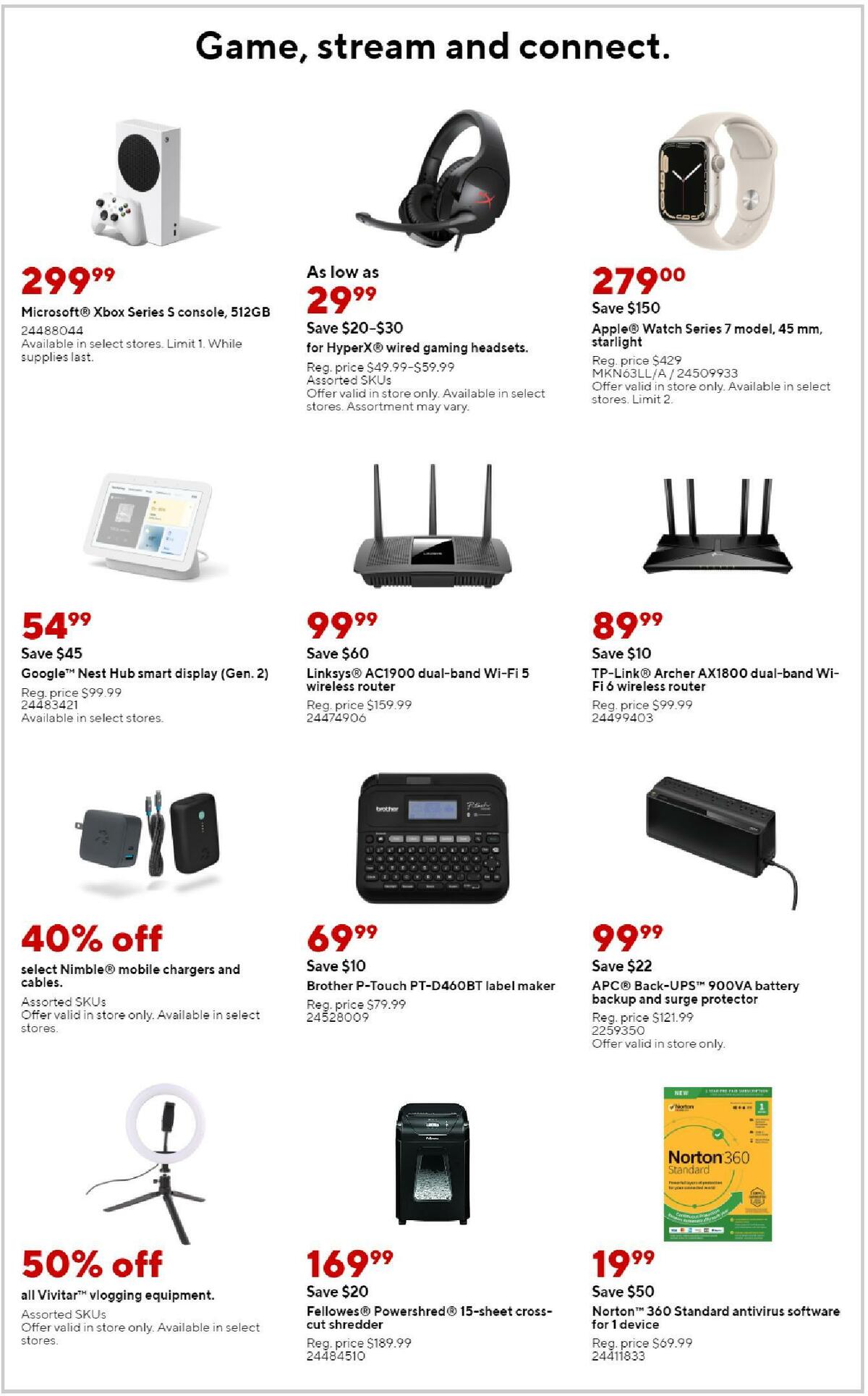 Staples Weekly Ad from September 18