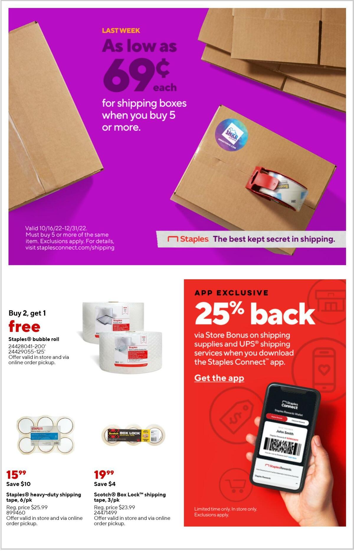 Staples Weekly Ad from December 25