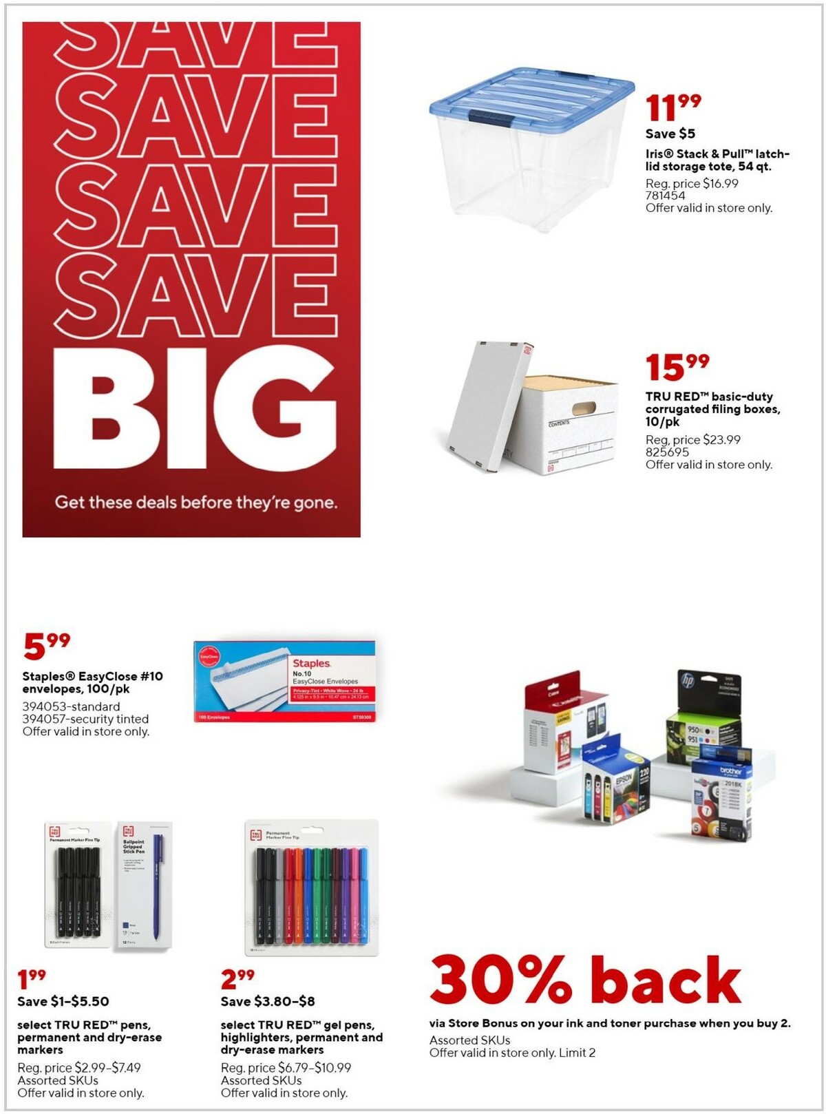 Staples Weekly Ad from January 8