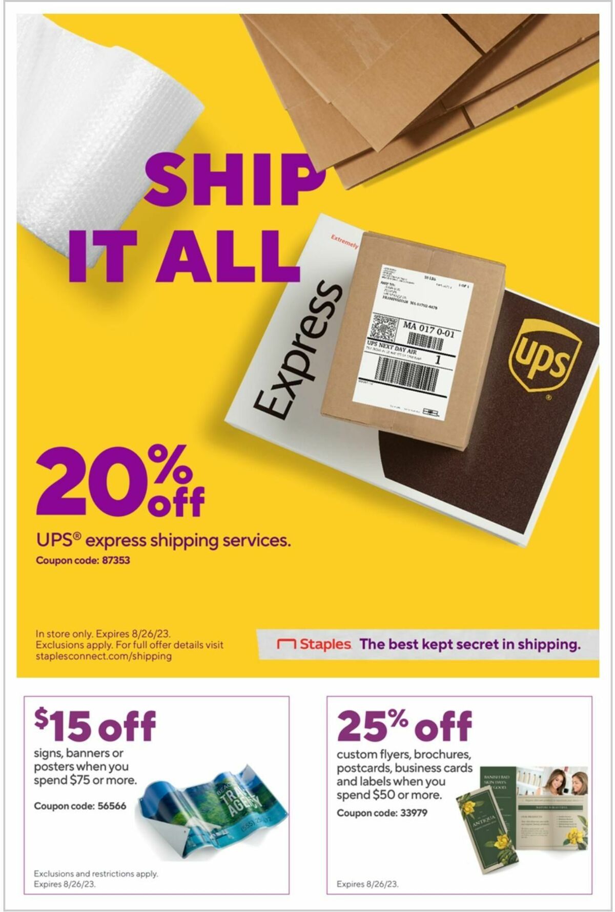 Staples Weekly Ad from July 30