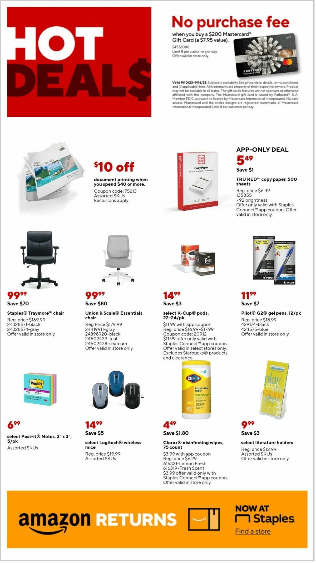 Staples Weekly Ad from September 10