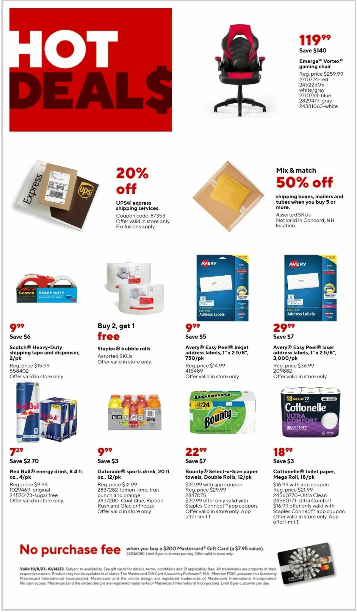 Staples Weekly Ad from October 8