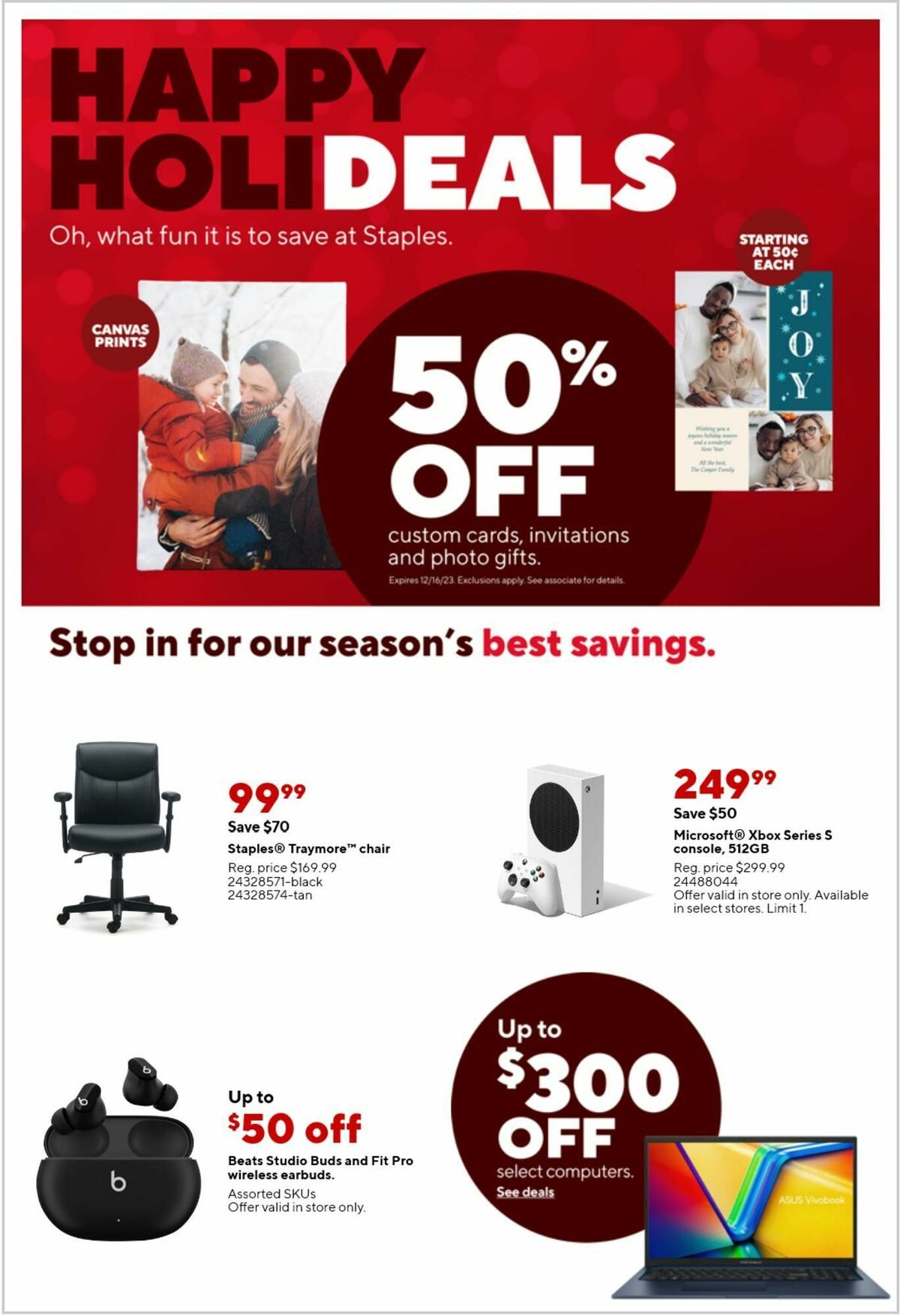 Staples Weekly Ad from October 29