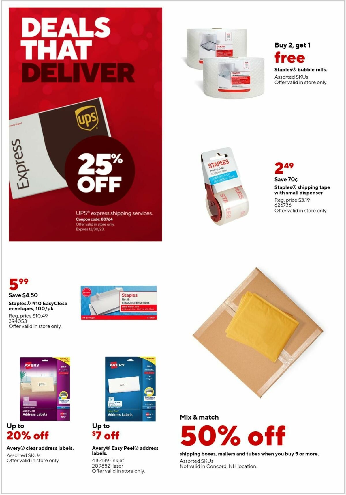 Staples Weekly Ad from October 29