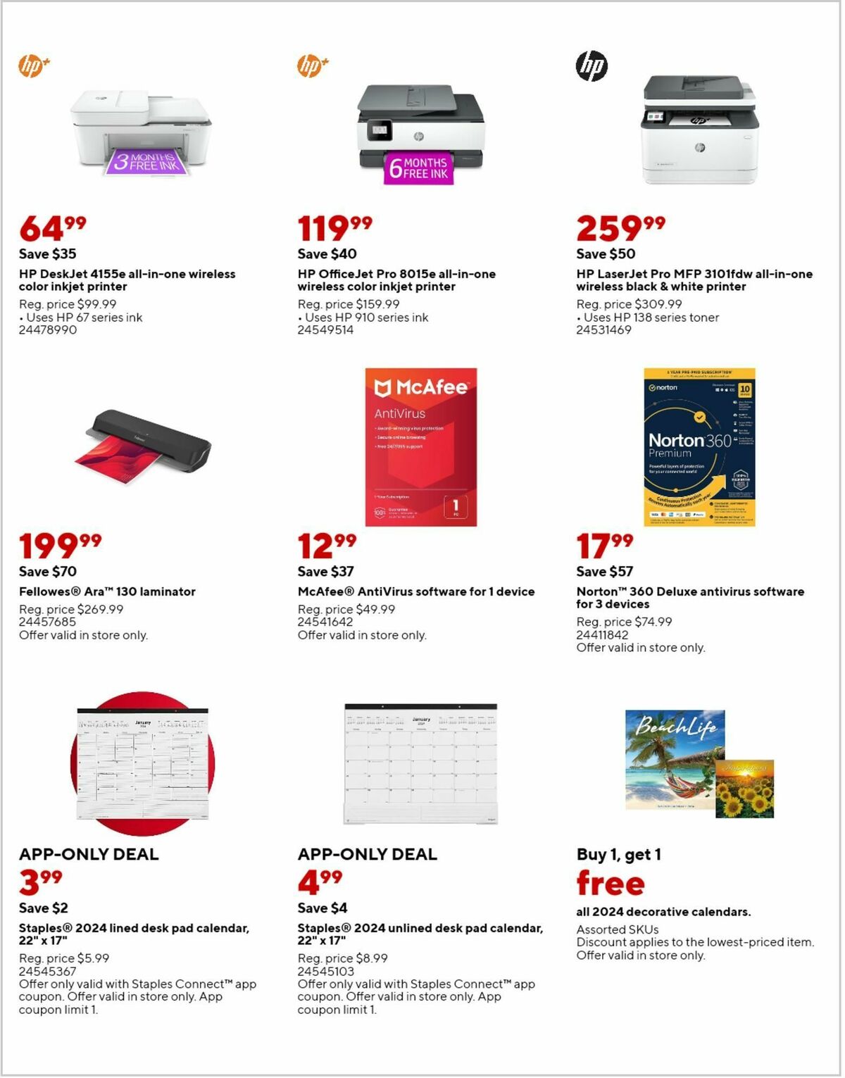 Staples Weekly Ad from November 19