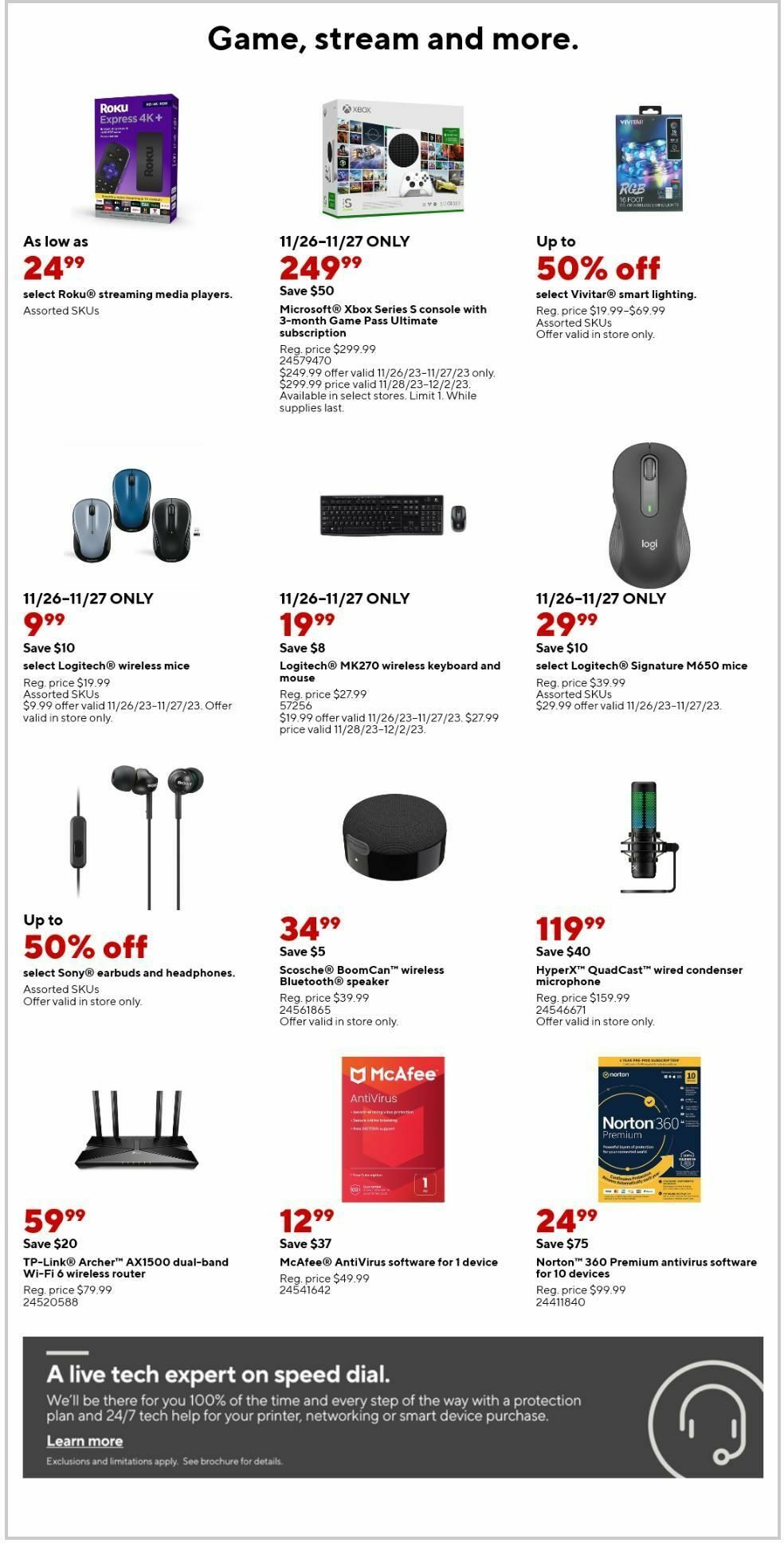 Staples Weekly Ad from November 26