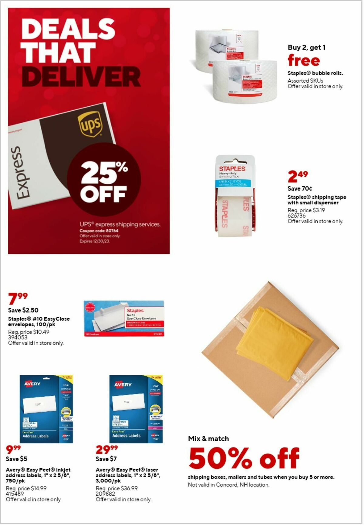 Staples Weekly Ad from December 3