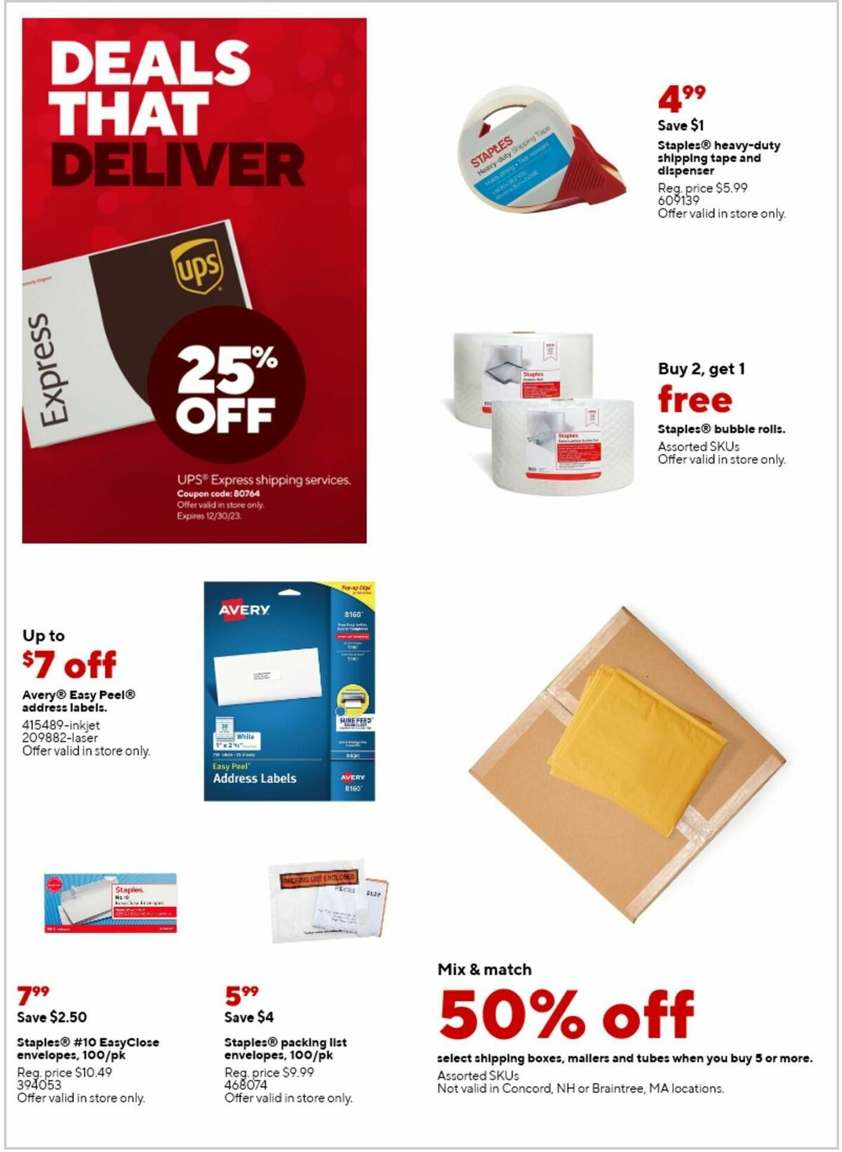 Staples Weekly Ad from December 10