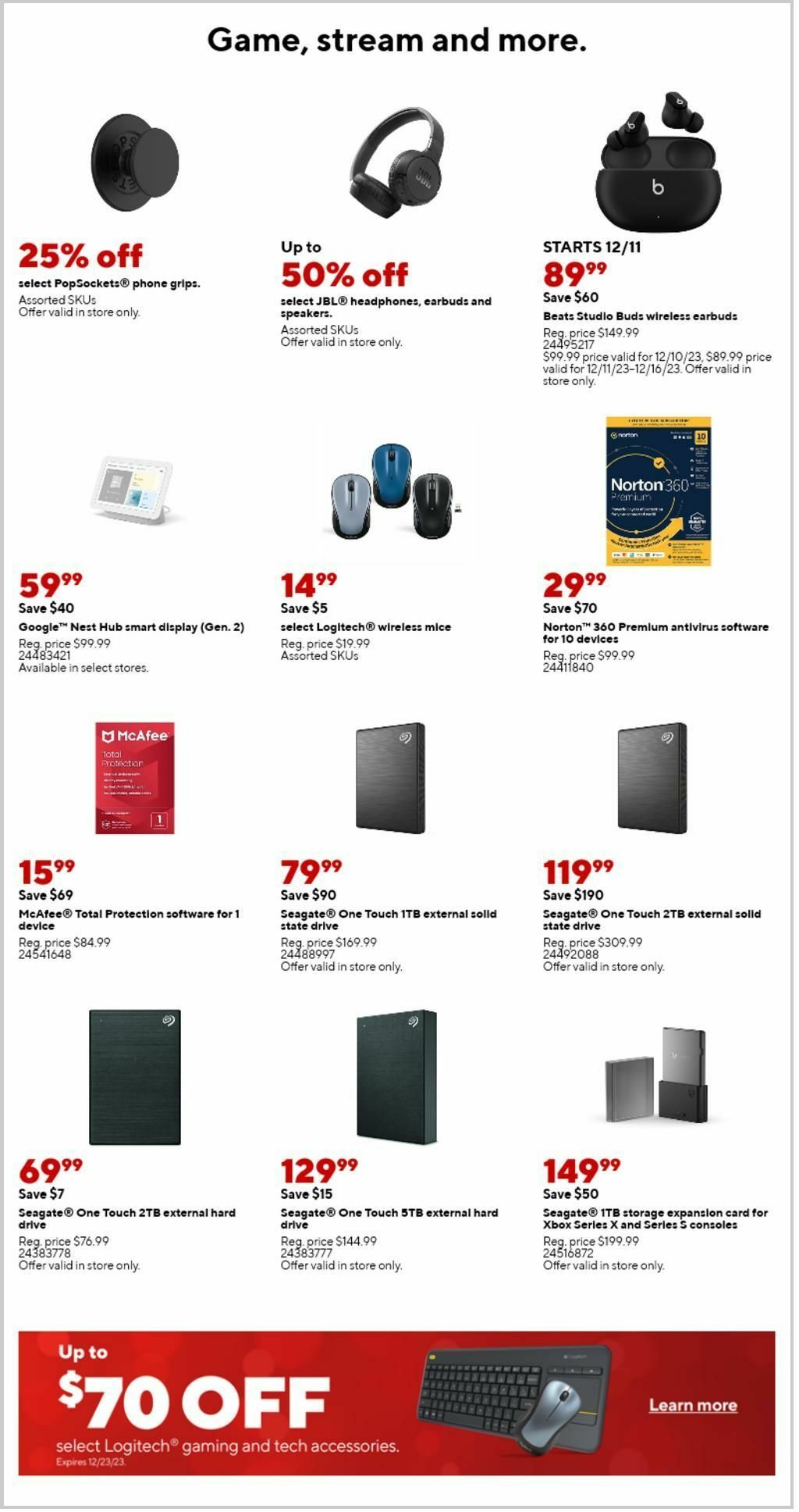 Staples Weekly Ad from December 10