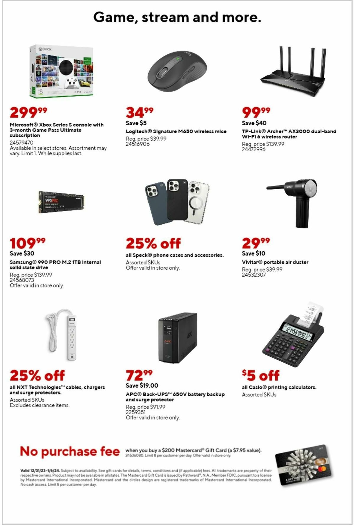 Staples Weekly Ad from December 31