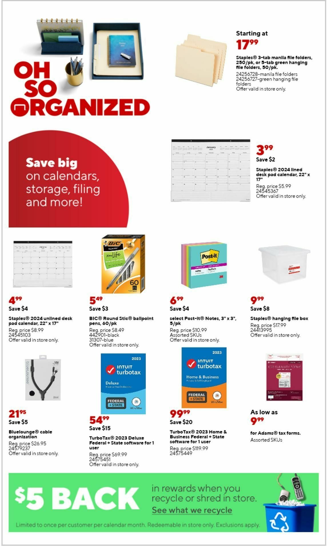 Staples Weekly Ad from January 7