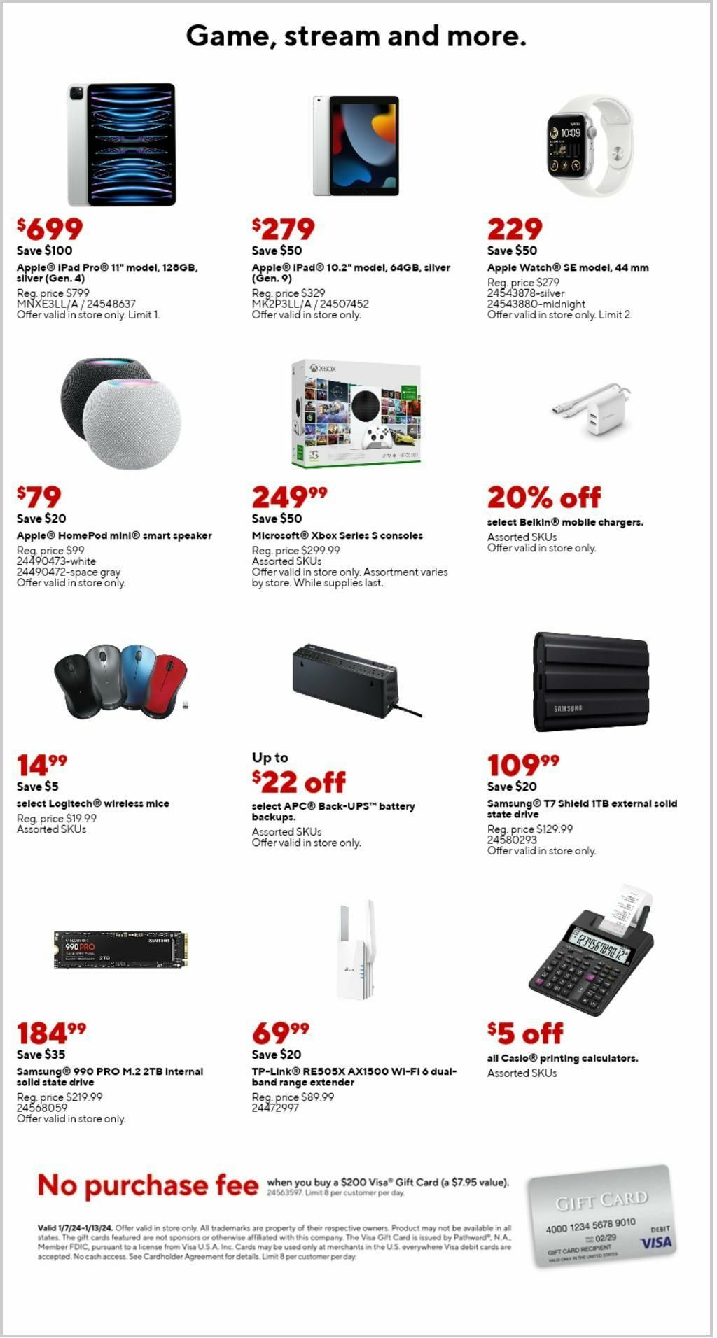 Staples Weekly Ad from January 7