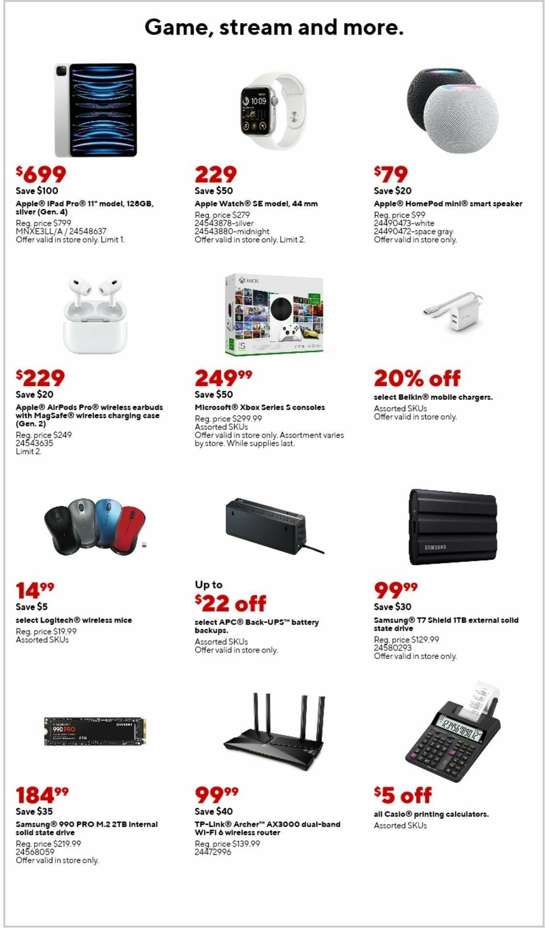 Staples Weekly Ad from January 14