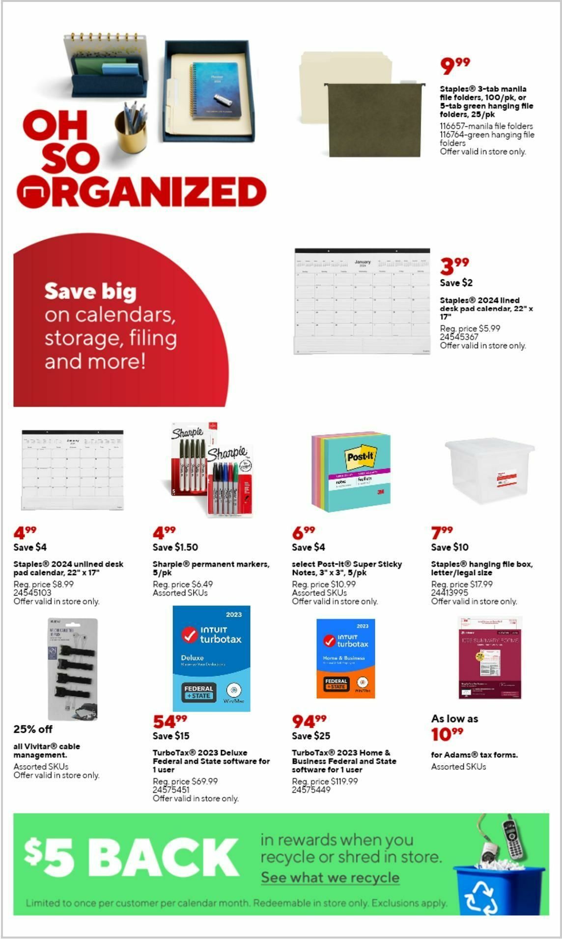 Staples Weekly Ad from January 21