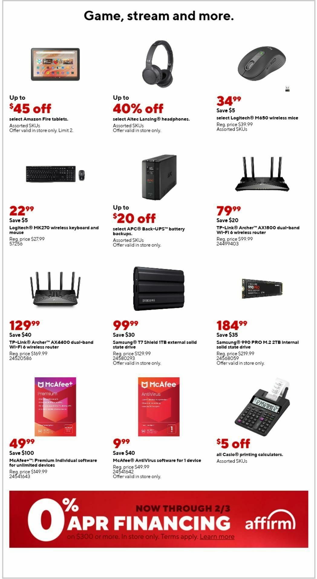 Staples Weekly Ad from January 21