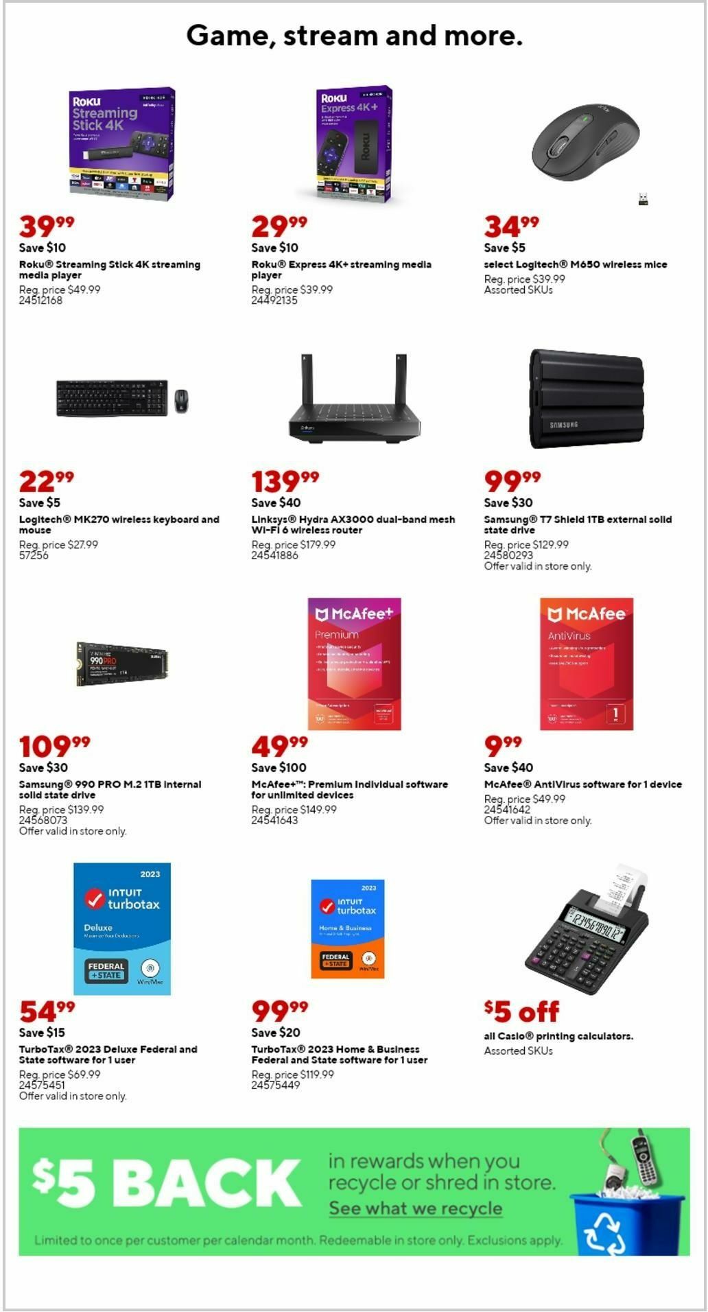 Staples Weekly Ad from January 28