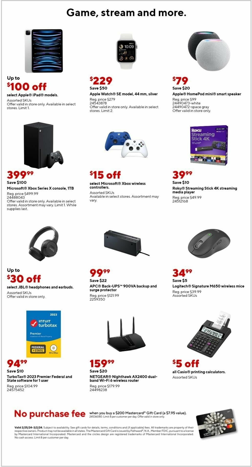 Staples Weekly Ad from February 25