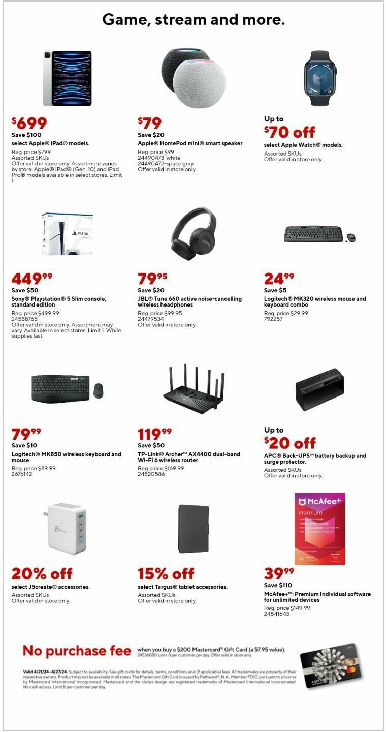 Staples Weekly Ad from April 21