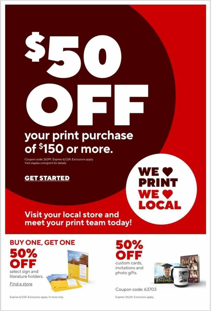 Staples Weekly Ad from April 28