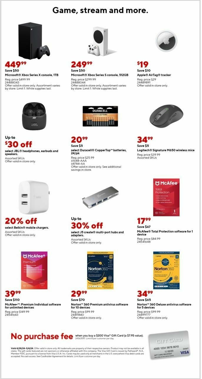 Staples Weekly Ad from April 28