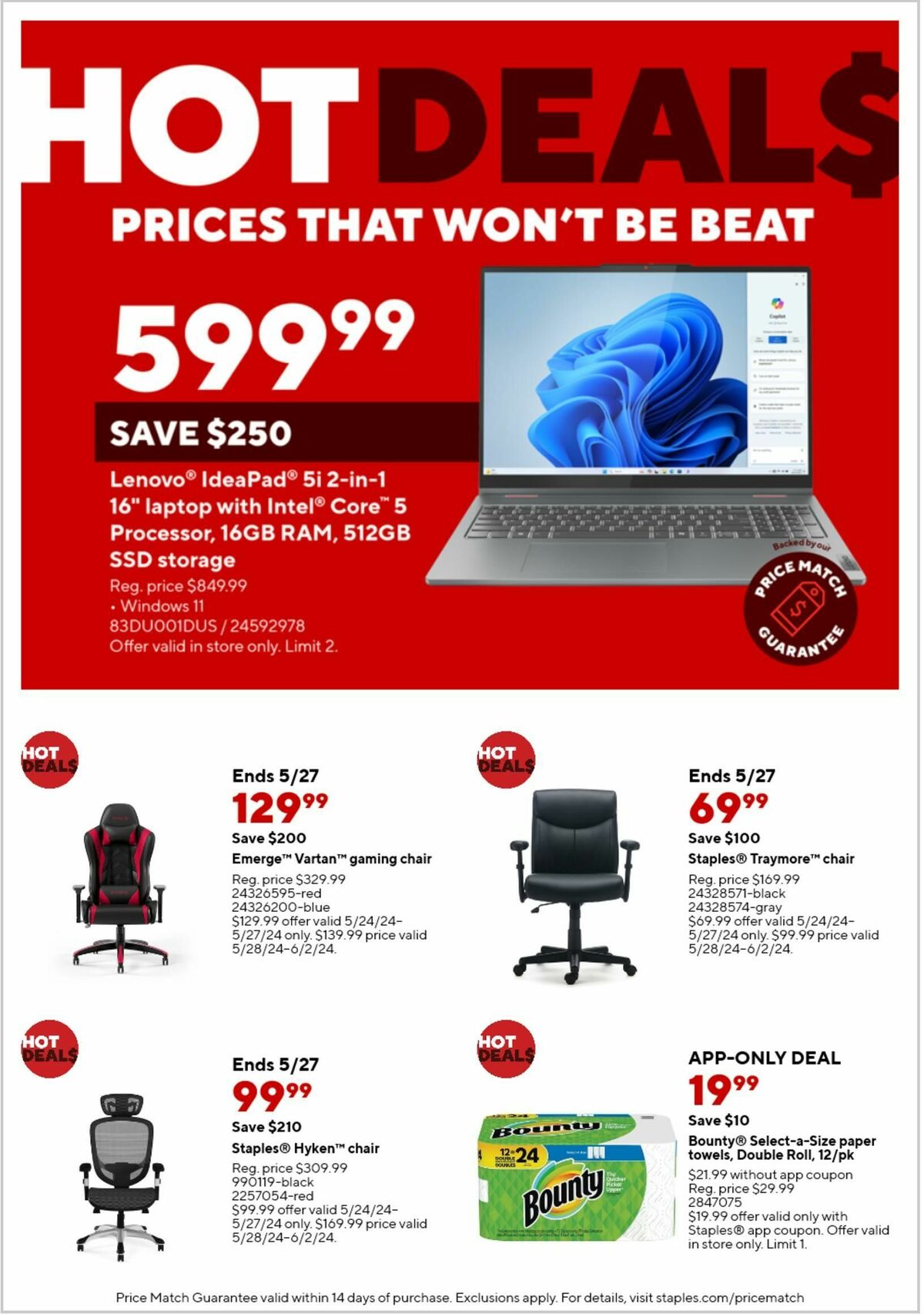 Staples Weekly Ad from May 26