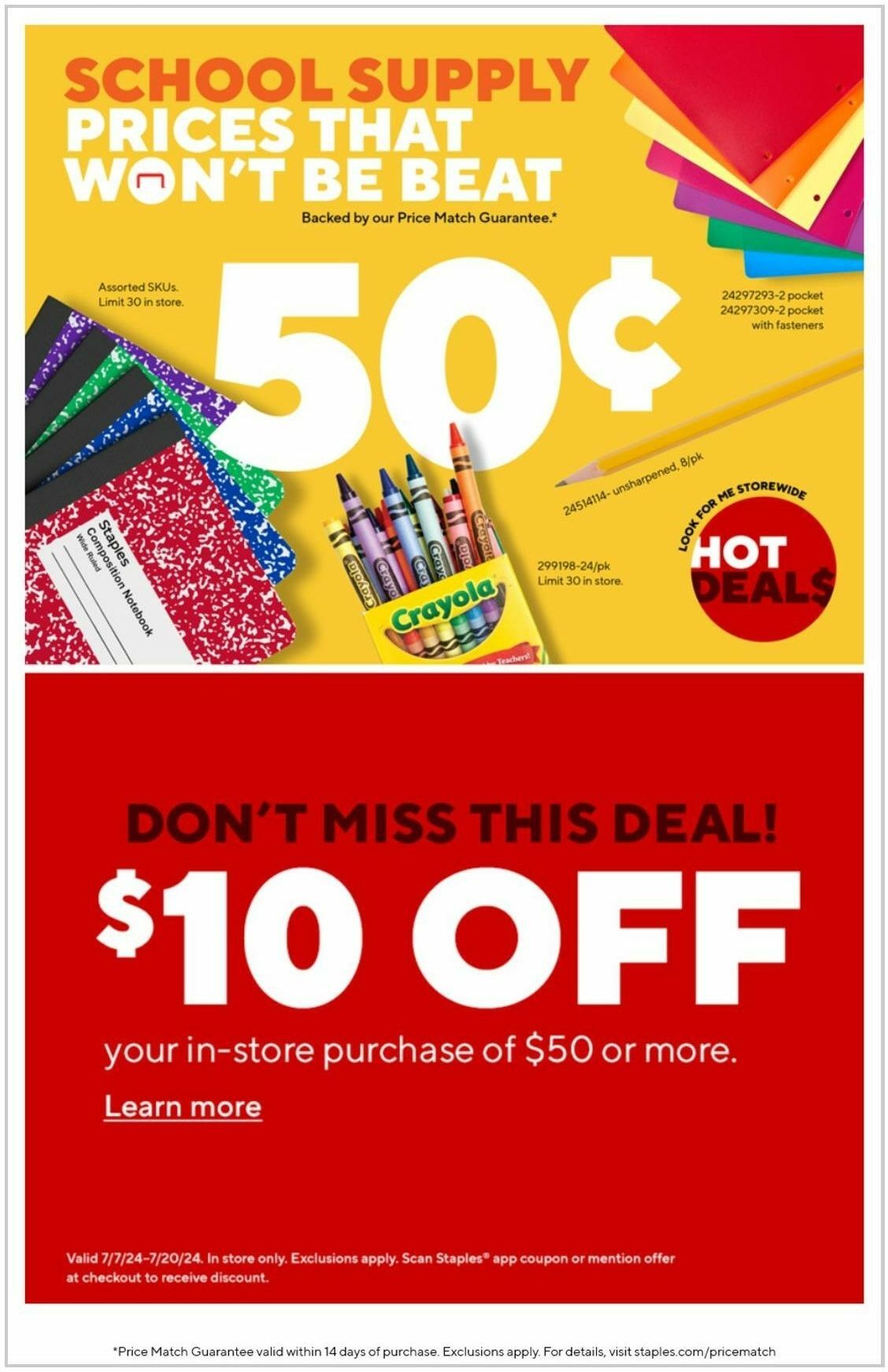 Staples Weekly Ad from July 7