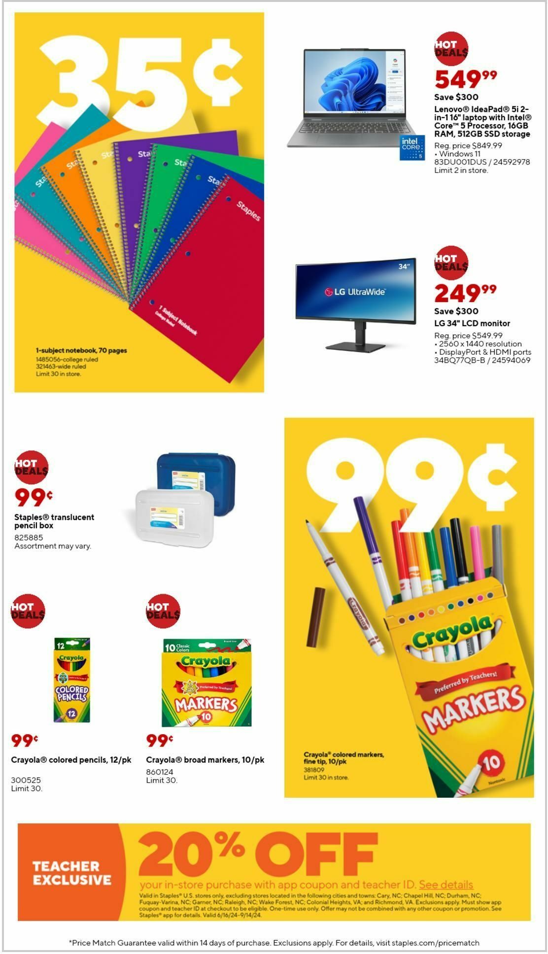 Staples Weekly Ad from July 14