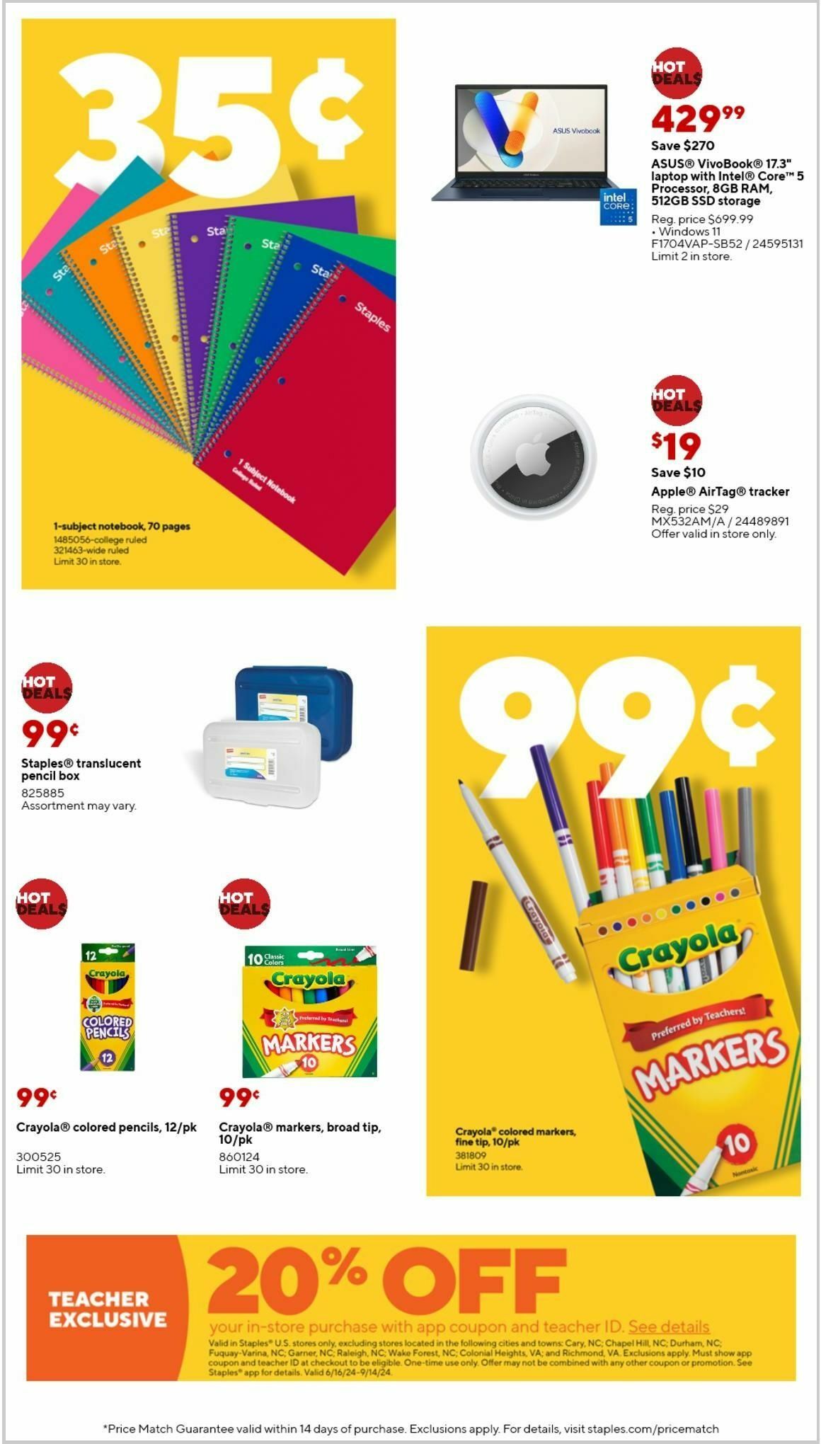 Staples Weekly Ad from July 21