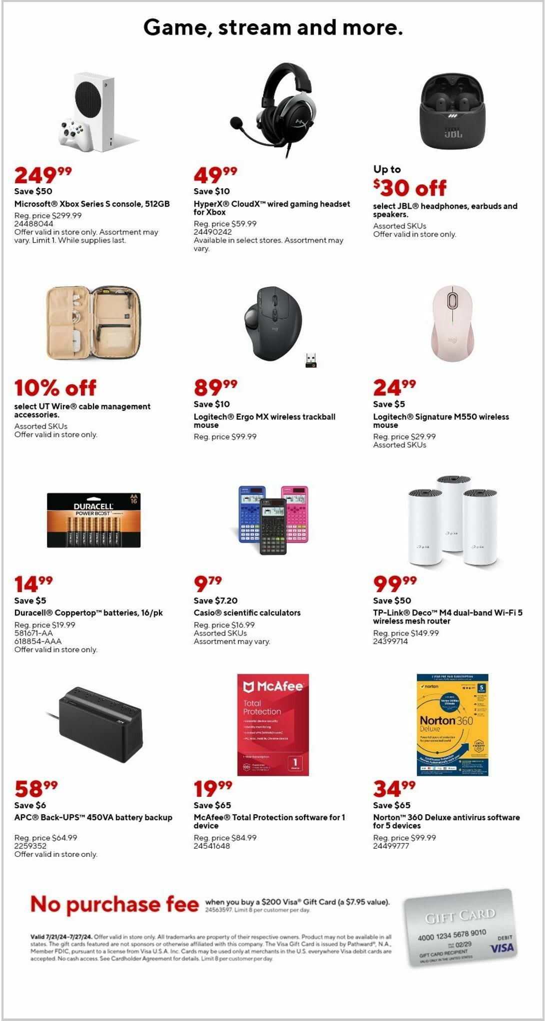 Staples Weekly Ad from July 21