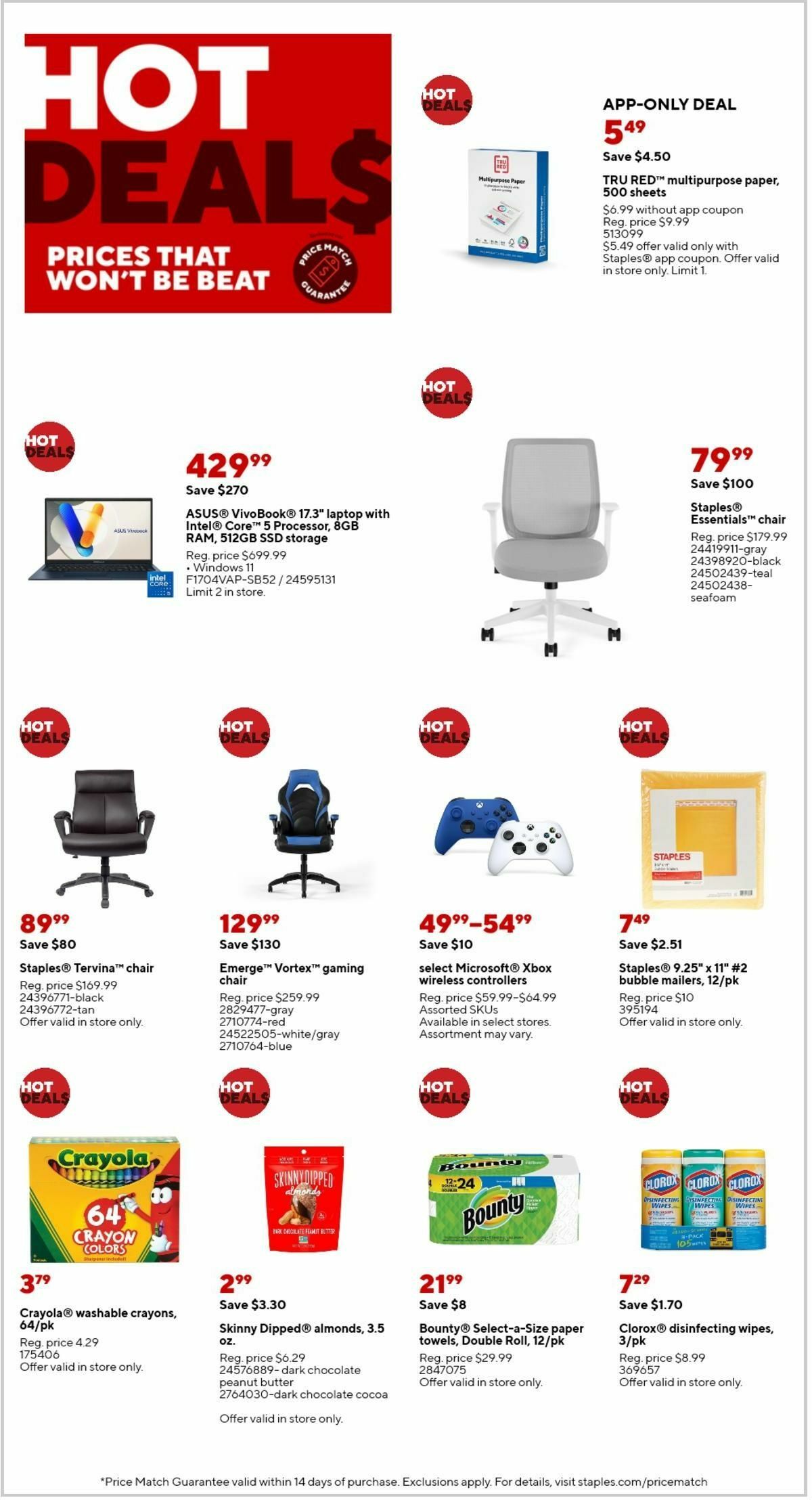 Staples Weekly Ad from August 4