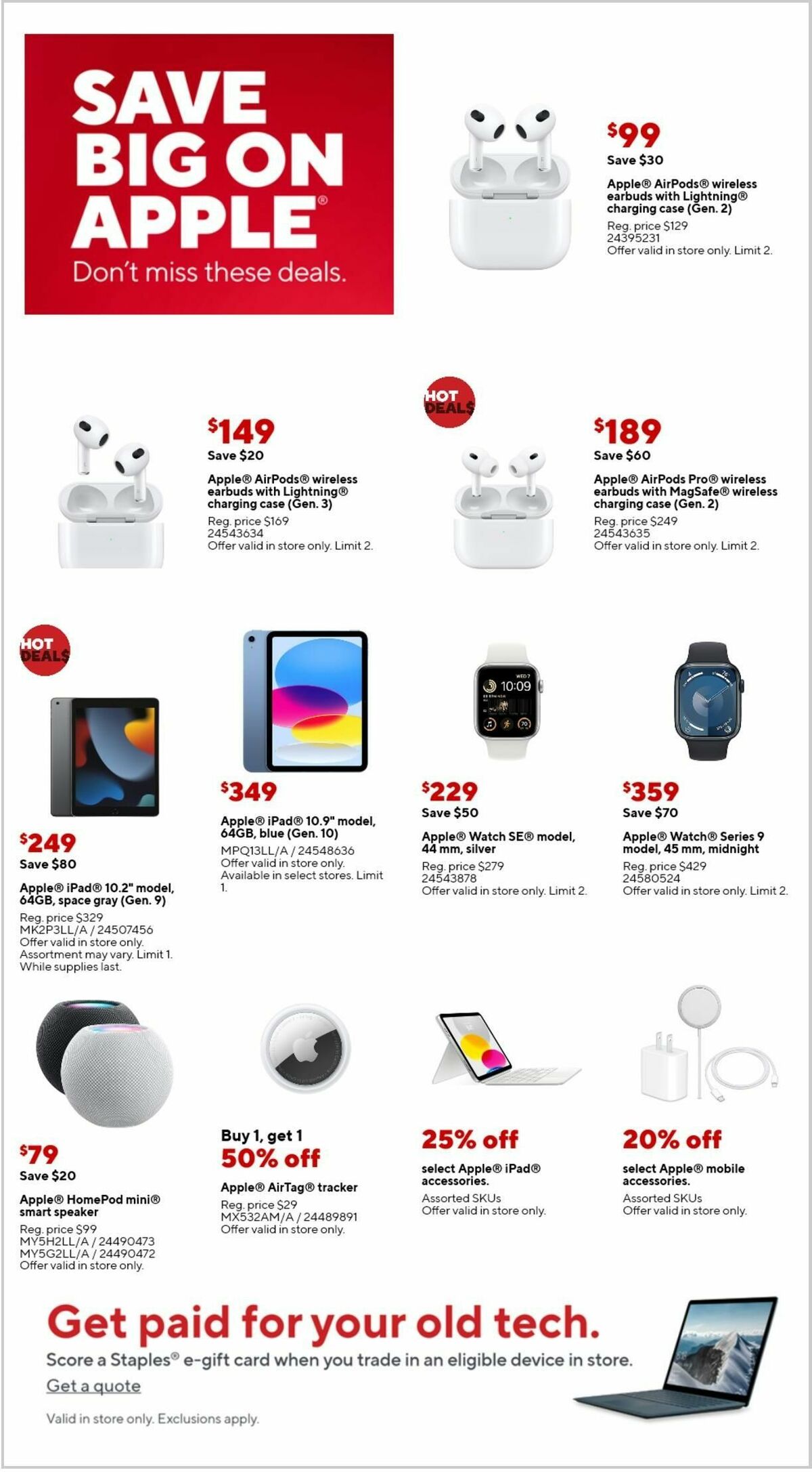 Staples Weekly Ad from August 4