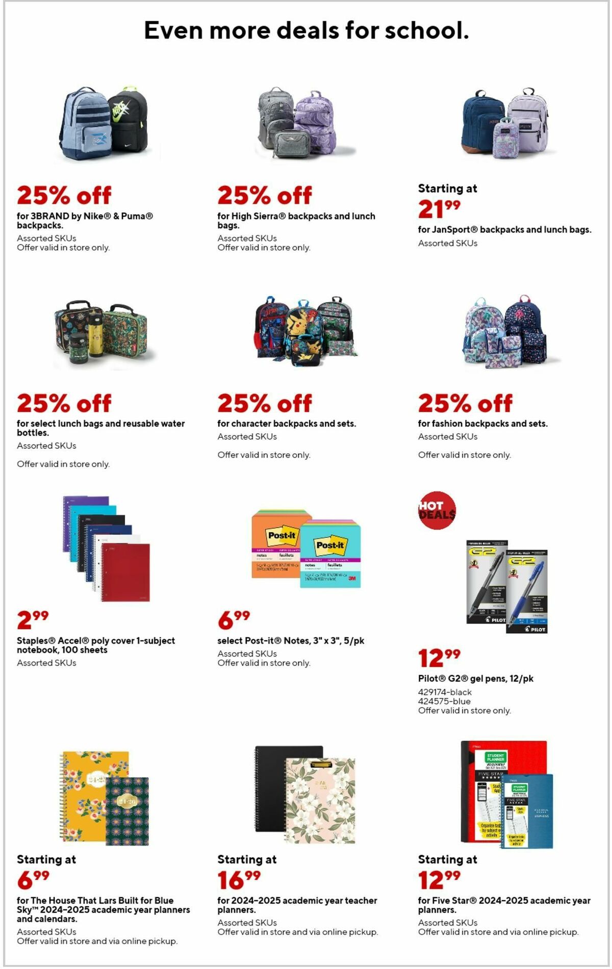 Staples Weekly Ad from August 4