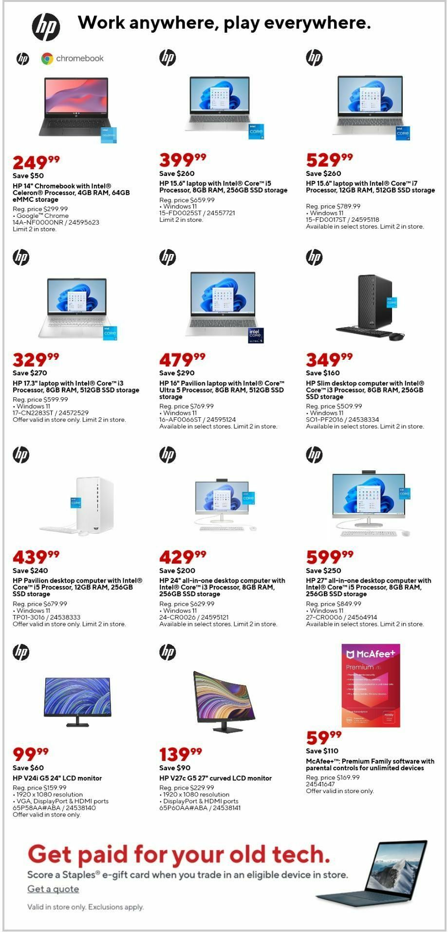 Staples Weekly Ad from August 11