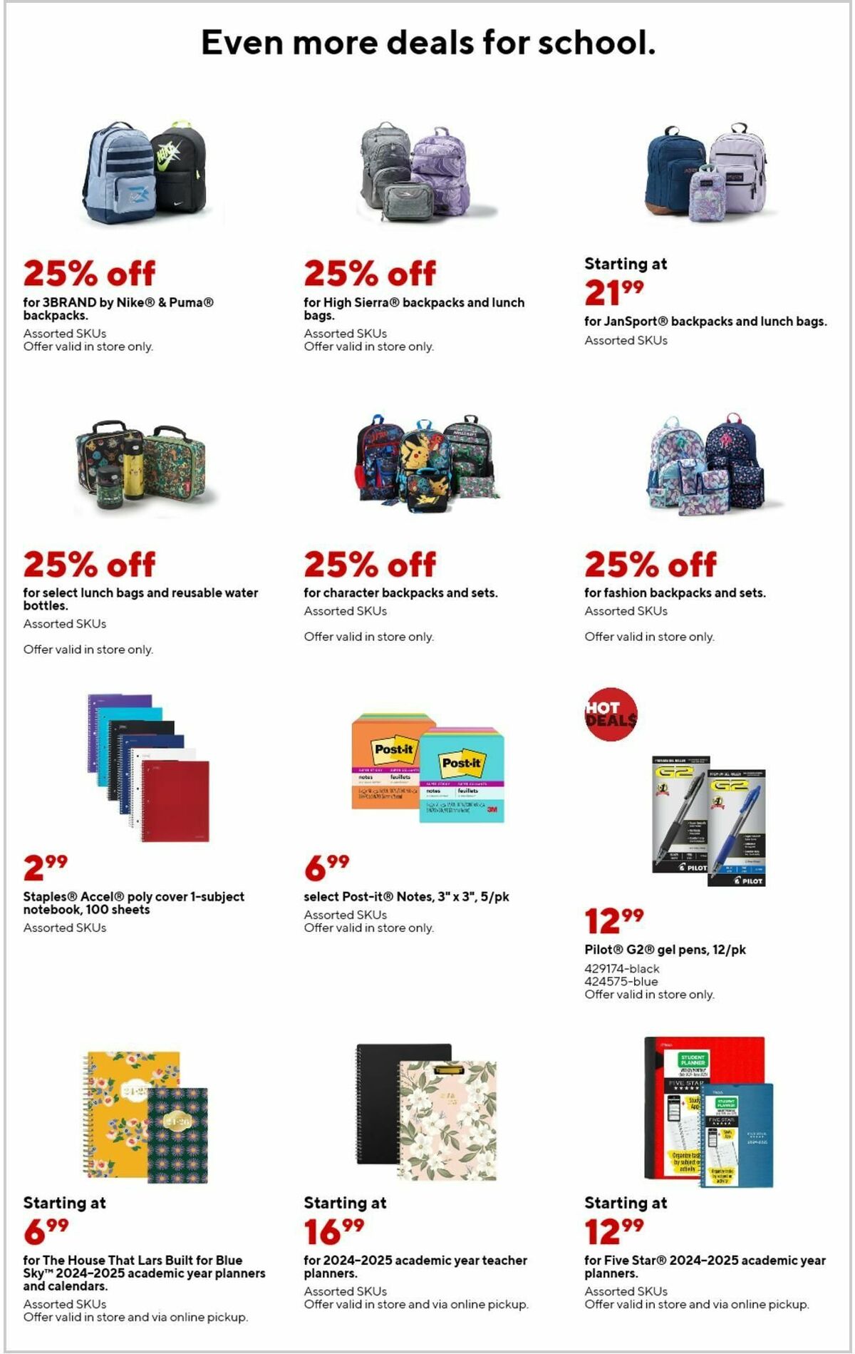 Staples Weekly Ad from August 11