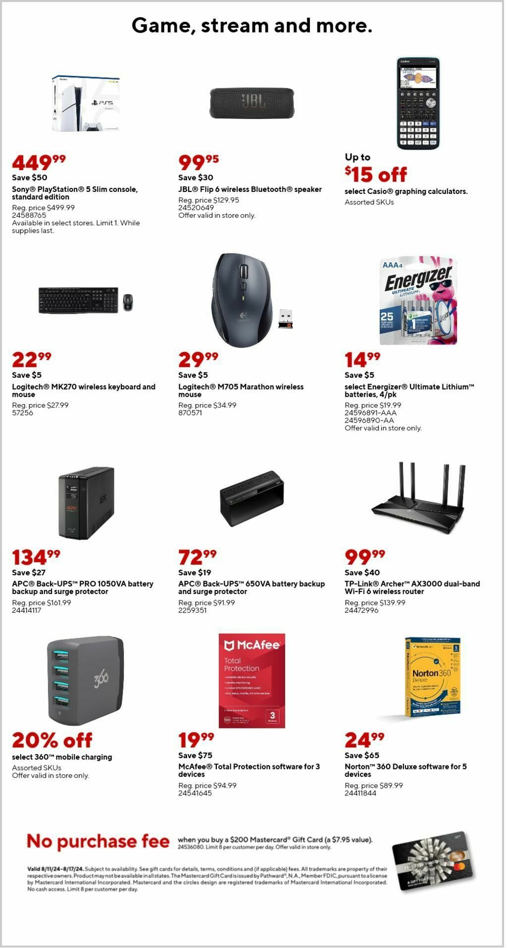 Staples Weekly Ad from August 11