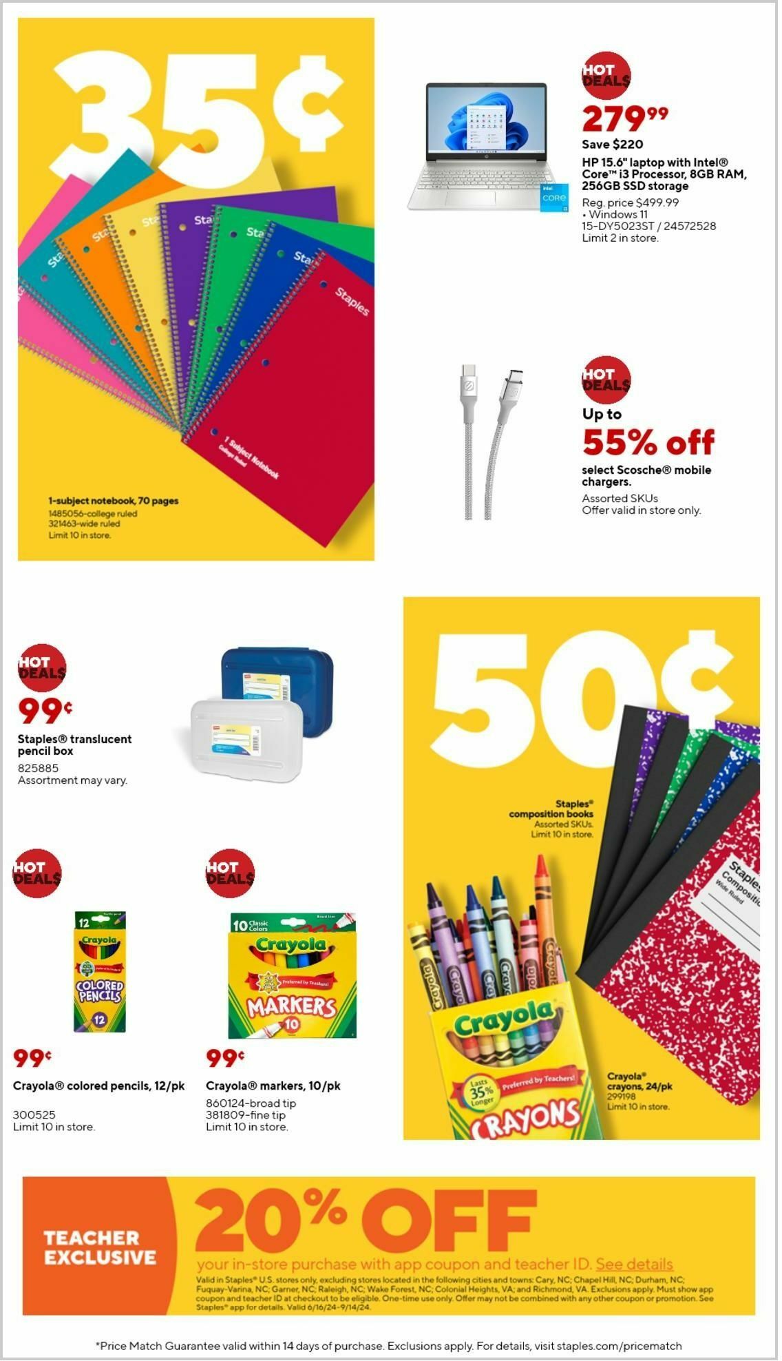 Staples Weekly Ad from August 18