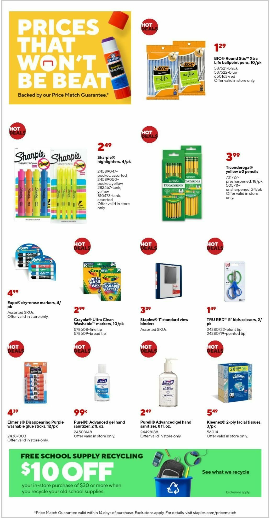 Staples Weekly Ad from August 18