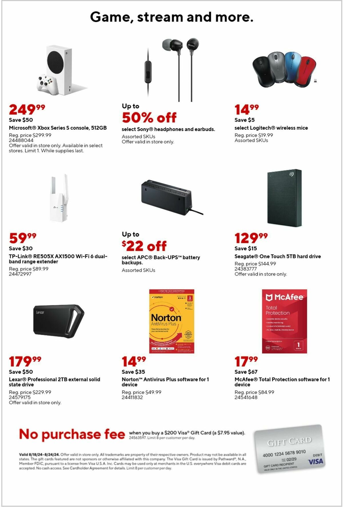 Staples Weekly Ad from August 18