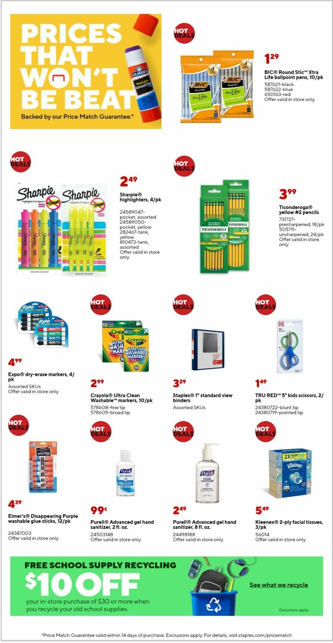 Staples Weekly Ad from September 1