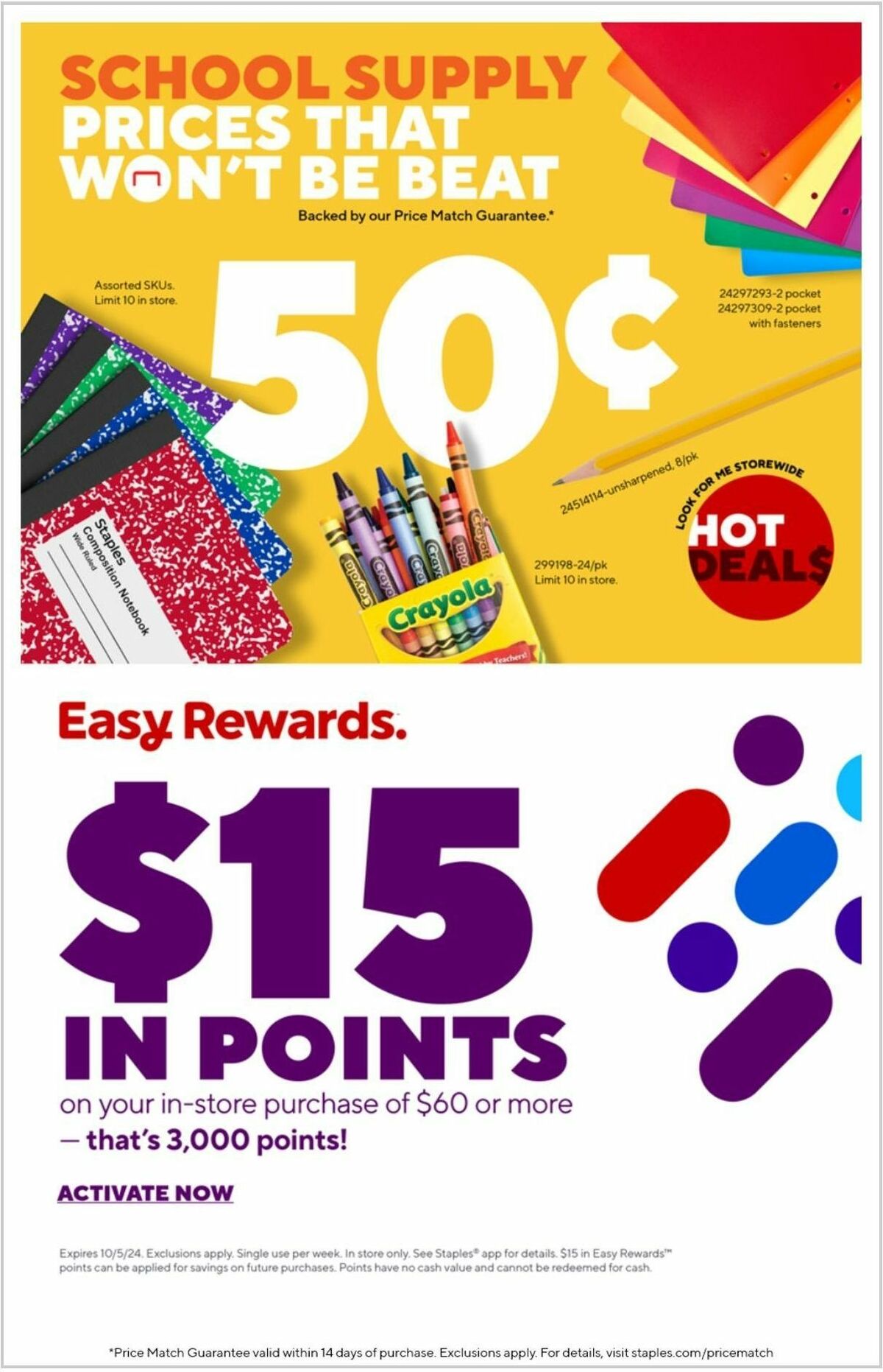 Staples Weekly Ad from September 1