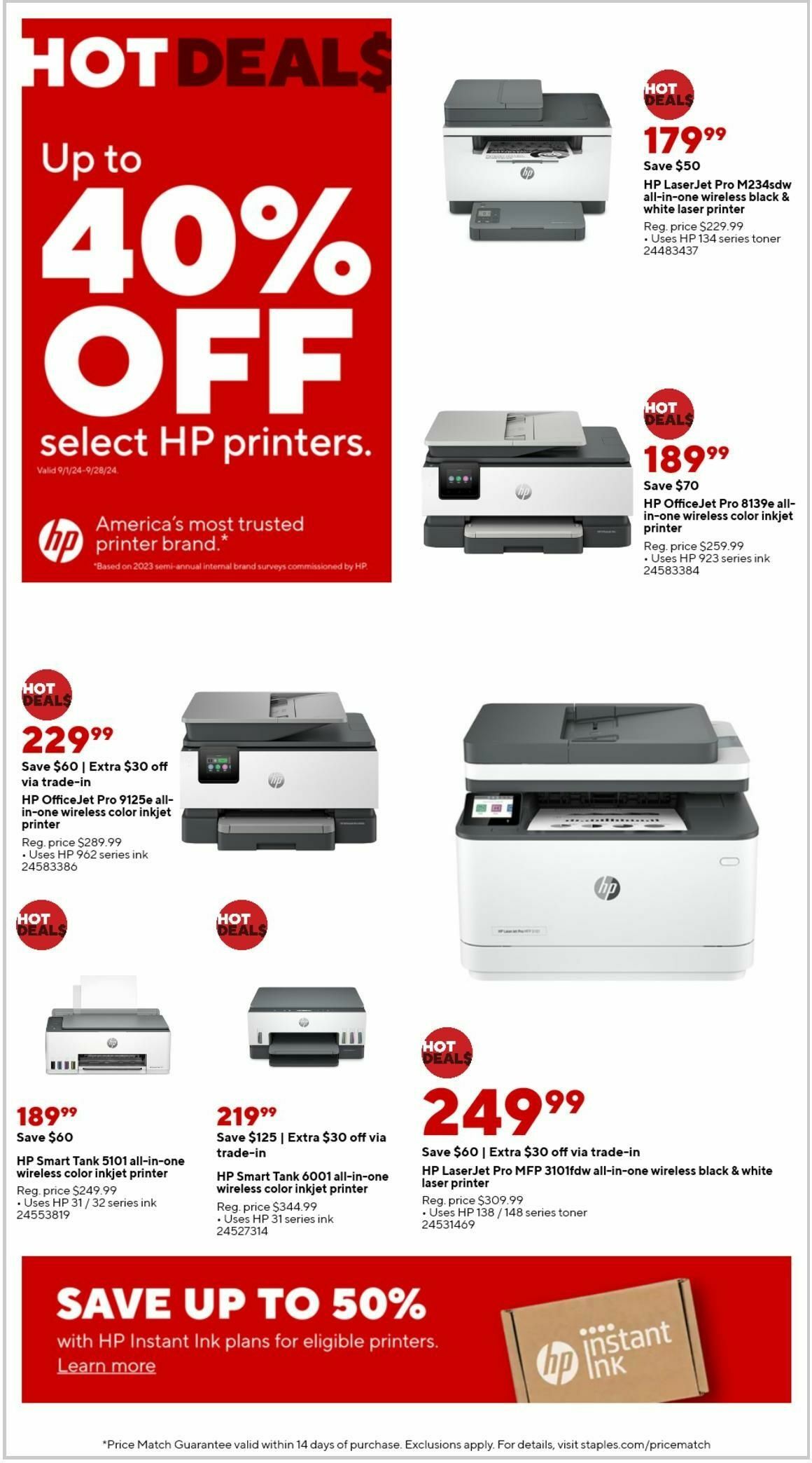 Staples Weekly Ad from September 1