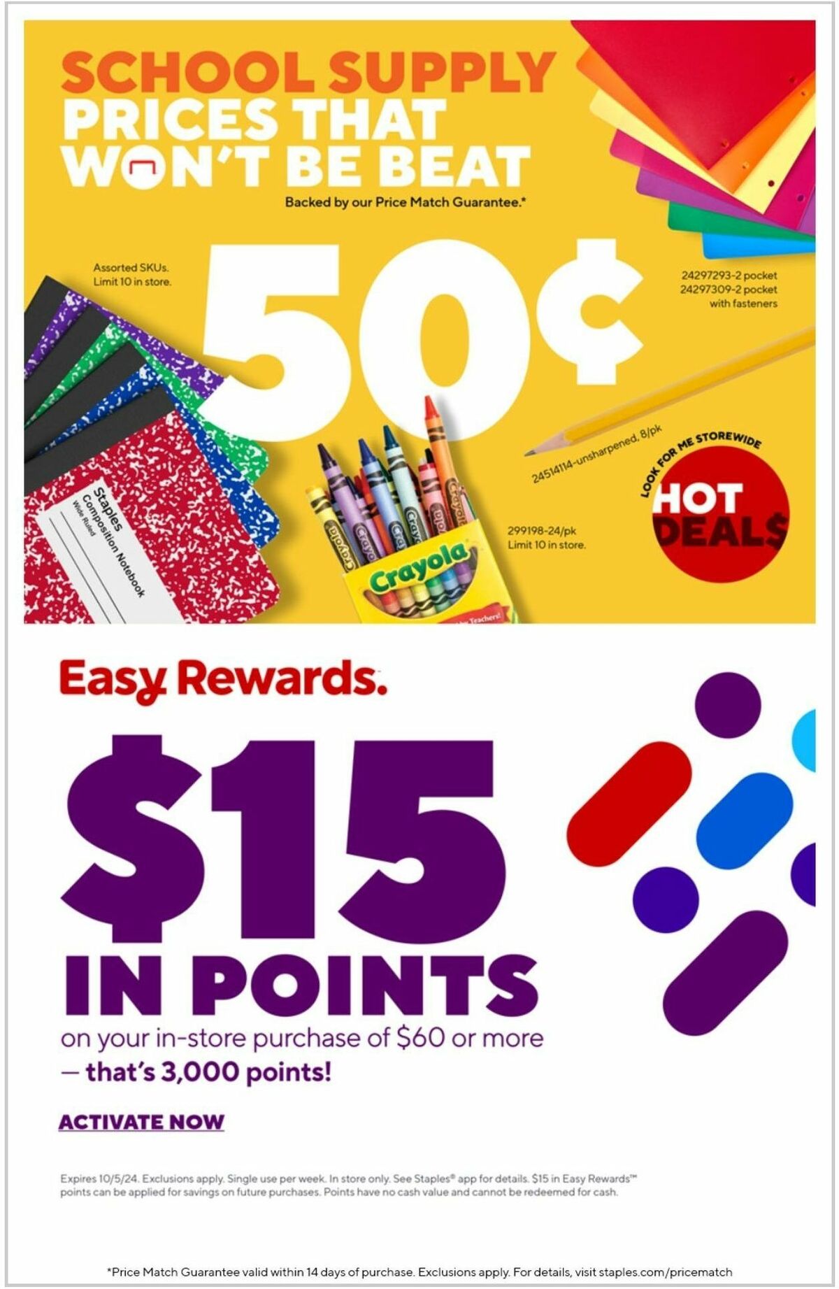 Staples Weekly Ad from September 8