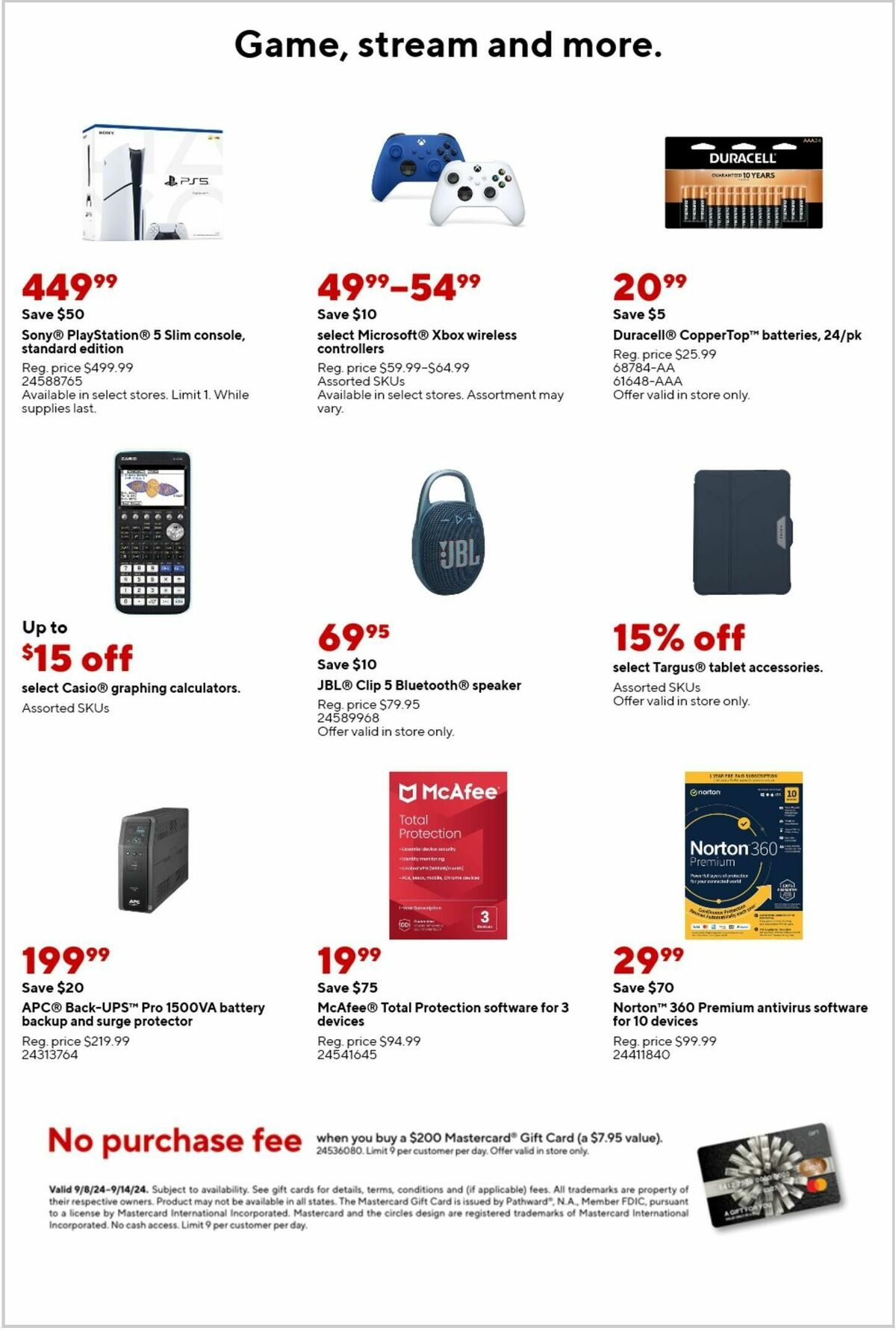 Staples Weekly Ad from September 8