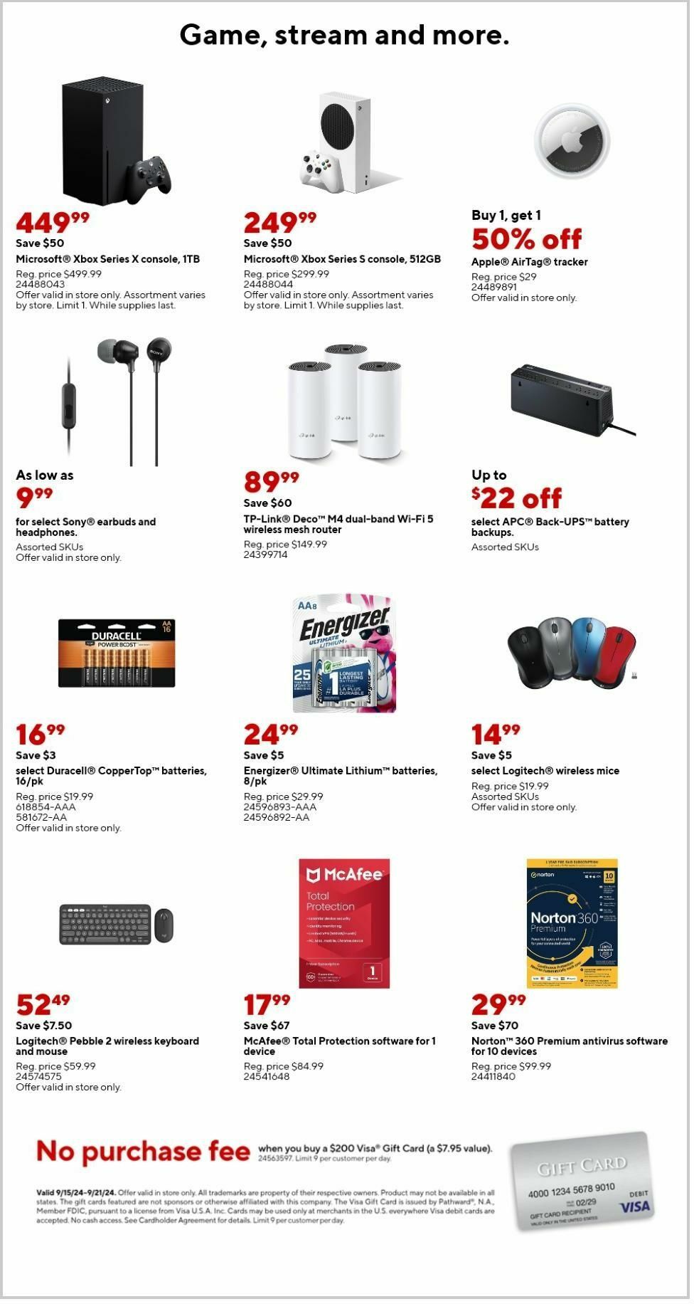 Staples Weekly Ad from September 15