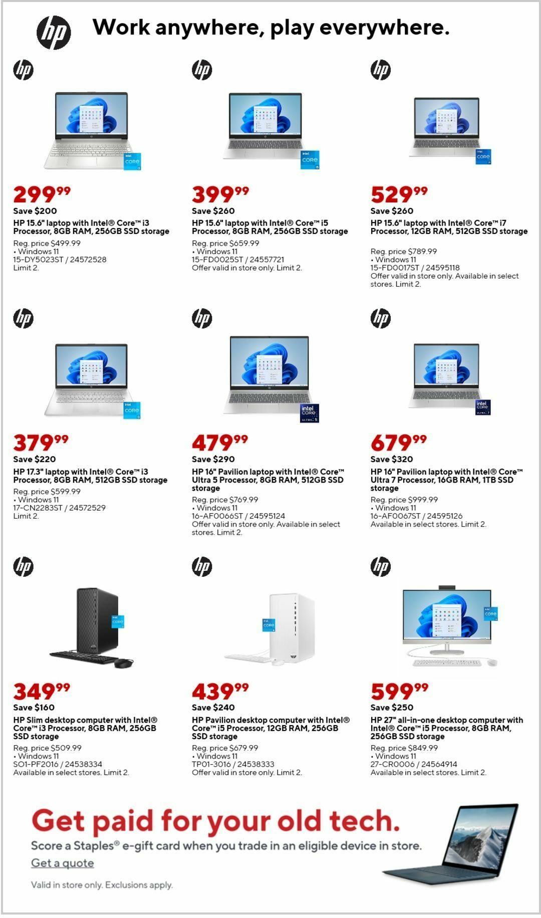 Staples Weekly Ad from September 15