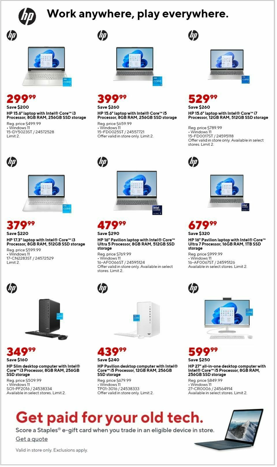 Staples Weekly Ad from September 22