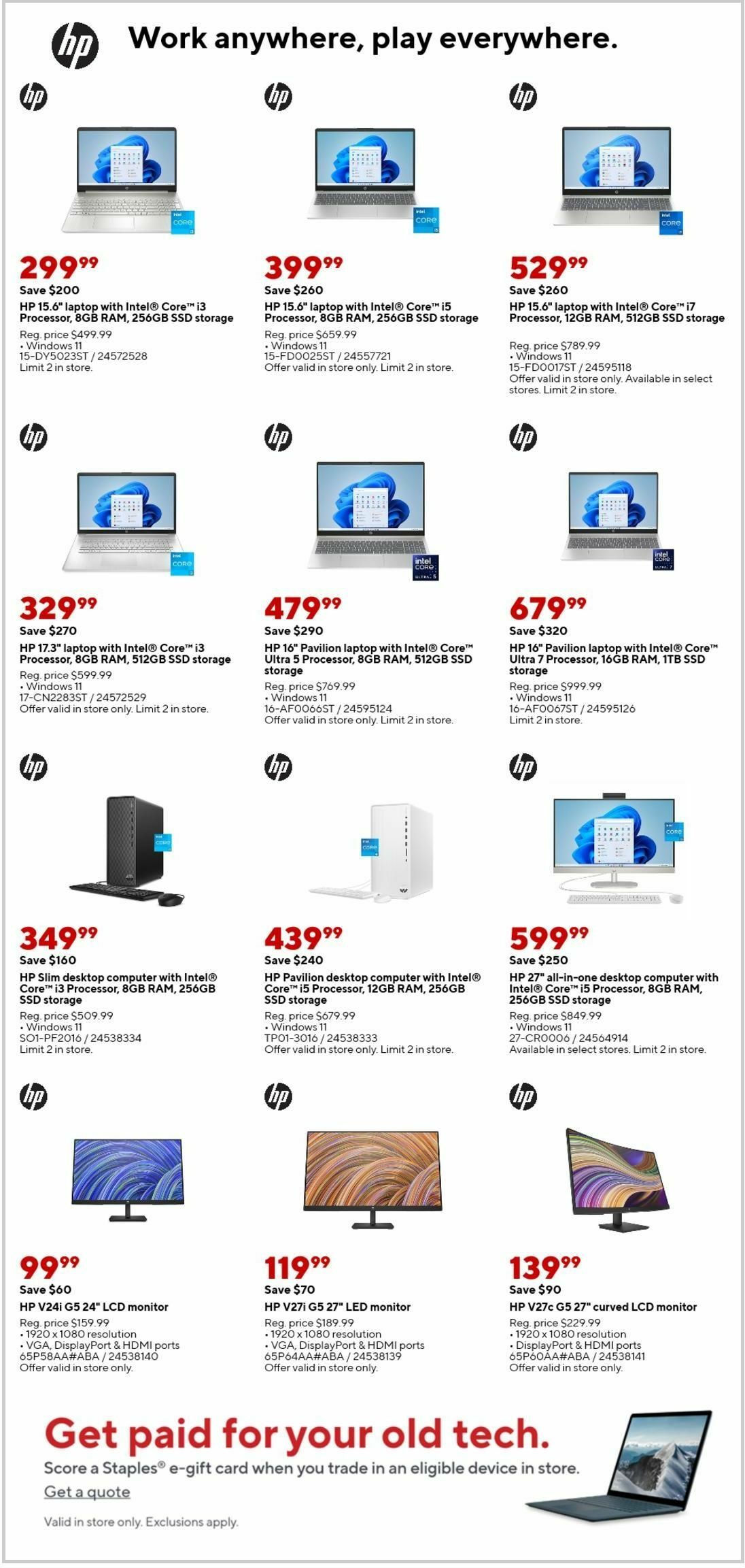 Staples Weekly Ad from September 29