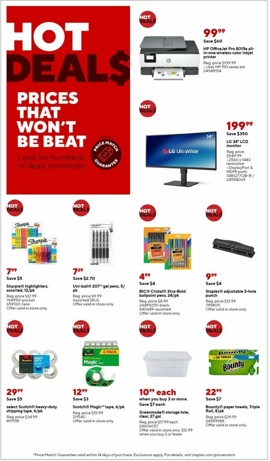 Staples Weekly Ad from October 13