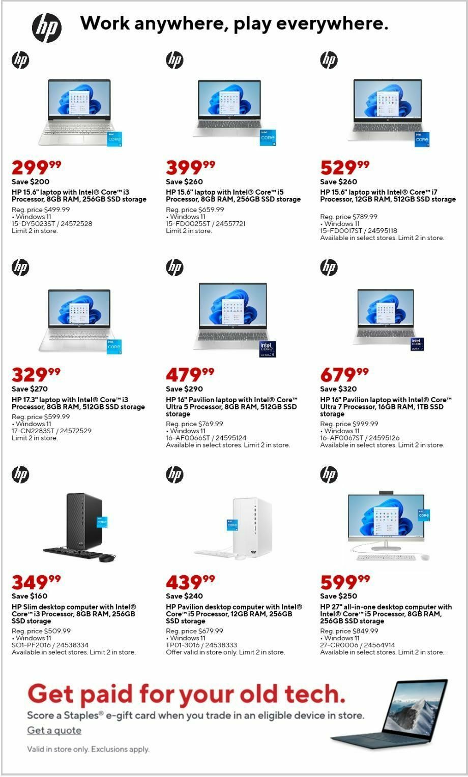 Staples Weekly Ad from October 13